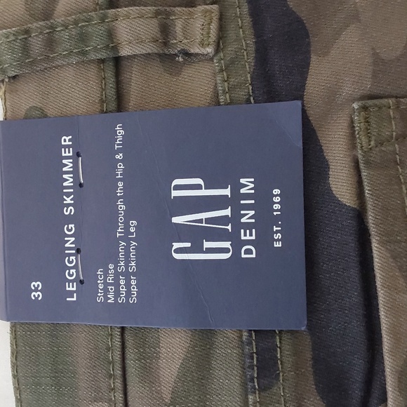 GAP Camo Jeans. Legging Skimmer. Mid Rise. Stretch. Size 33. NWT.‎ - Picture 6 of 9